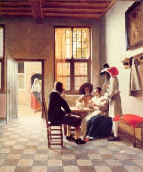 皮特爾 德 衚格 Card Players in a Sunlit Room